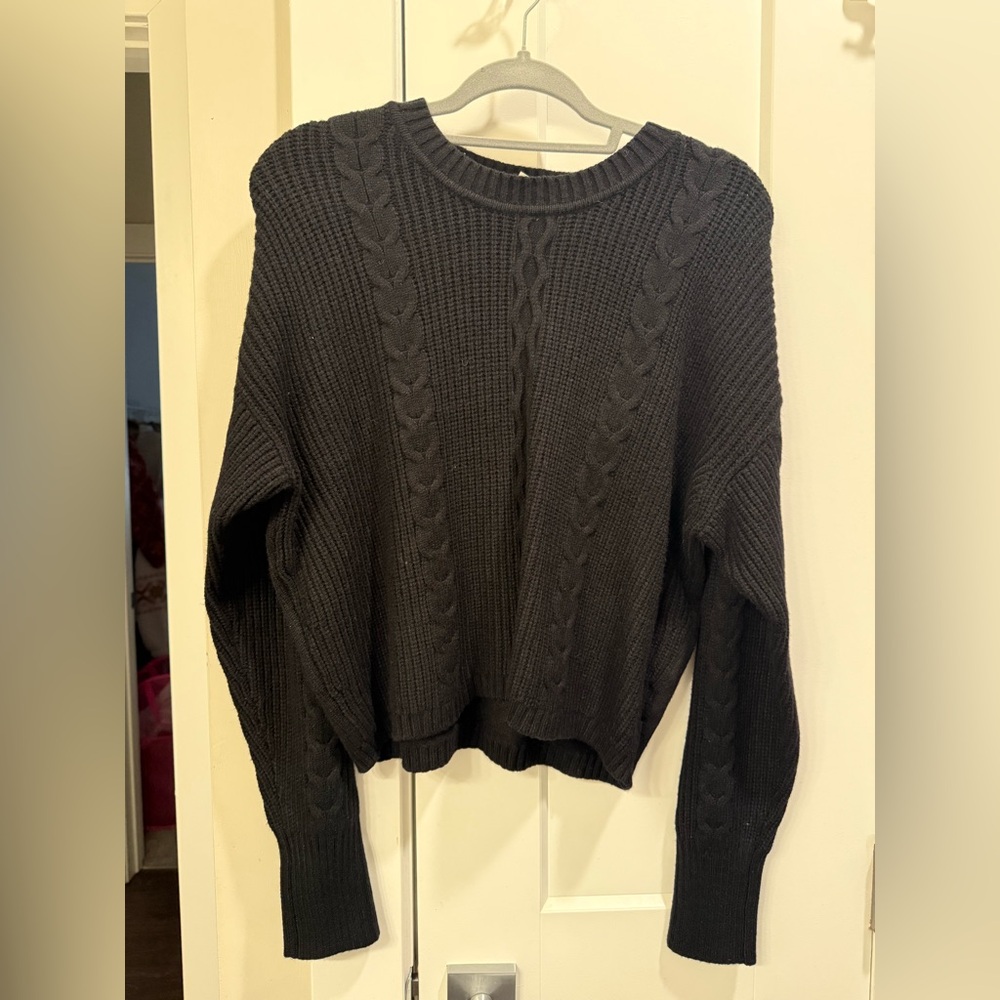 Calvin Klein Jeans Black Cable Knit Sweater